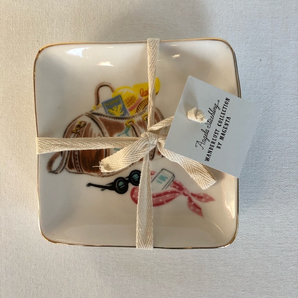 Angela Staehling Wanderlust Collection Ceramic Trinket Dish Set by Magenta